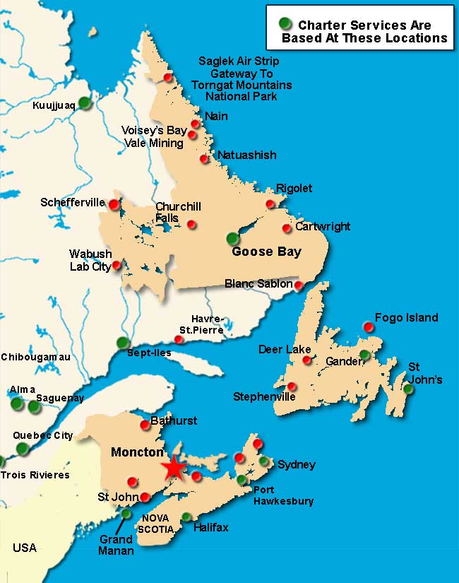 Charter Flights To Moncton New Brunswick Charter Flight Network